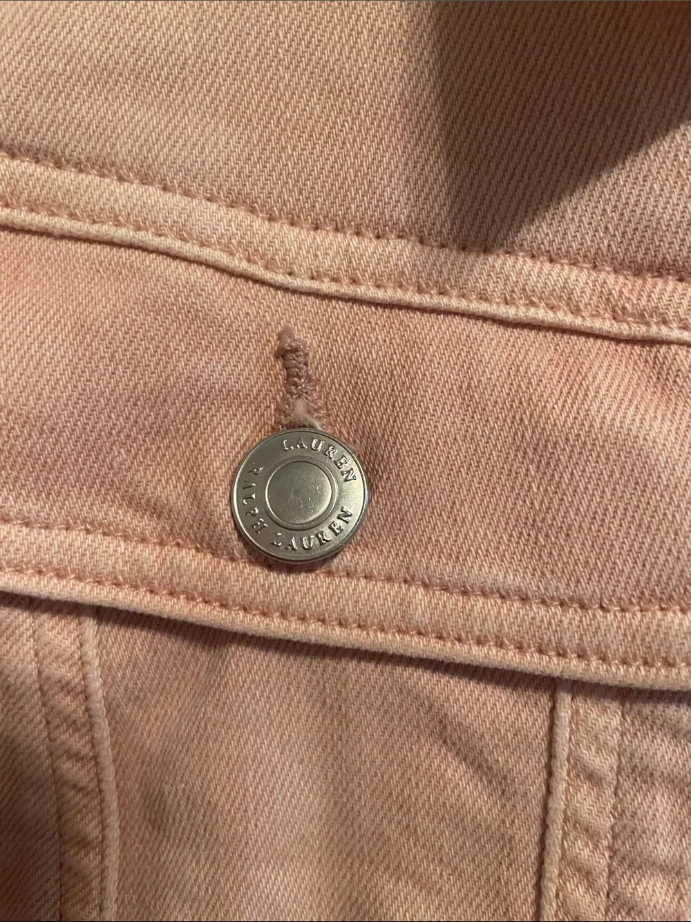 Ralph Lauren Blush Pink Denim Jacket - Picture 3 of 8